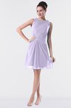 ColsBM Fatima Pastel Lilac Modest Sheath Sleeveless Knee Length Beaded Homecoming Dresses