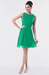 ColsBM Fatima Pepper Green Modest Sheath Sleeveless Knee Length Beaded Homecoming Dresses