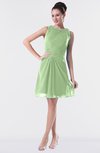 ColsBM Fatima Sage Green Modest Sheath Sleeveless Knee Length Beaded Homecoming Dresses