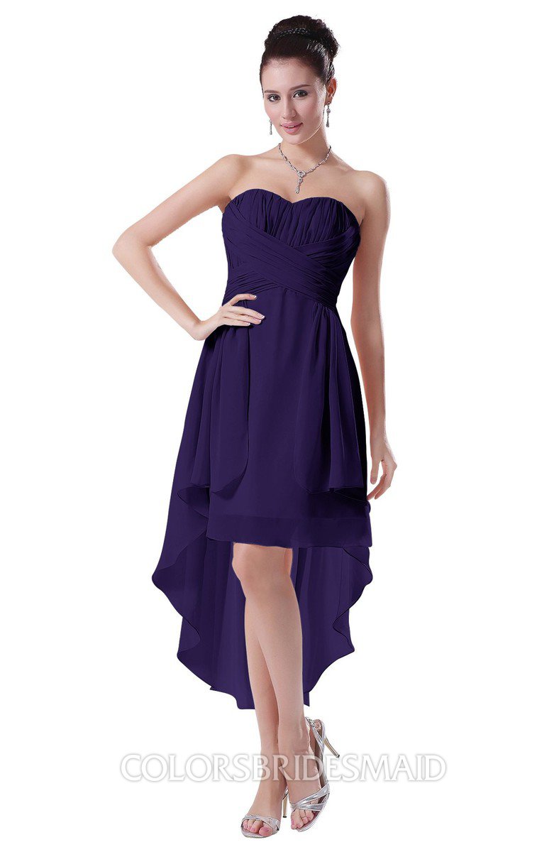 purple colour one piece dress