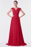 ColsBM Valerie Lollipop Antique A-line V-neck Lace up Chiffon Floor Length Evening Dresses