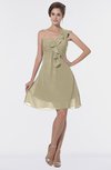 ColsBM Emmy Candied Ginger Romantic One Shoulder Sleeveless Backless Ruching Bridesmaid Dresses