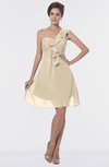 ColsBM Emmy Champagne Romantic One Shoulder Sleeveless Backless Ruching Bridesmaid Dresses