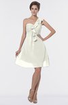 ColsBM Emmy Cream Romantic One Shoulder Sleeveless Backless Ruching Bridesmaid Dresses