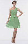 ColsBM Emmy Fair Green Romantic One Shoulder Sleeveless Backless Ruching Bridesmaid Dresses