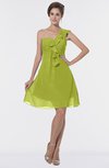 ColsBM Emmy Green Oasis Romantic One Shoulder Sleeveless Backless Ruching Bridesmaid Dresses