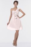 ColsBM Emmy Light Pink Romantic One Shoulder Sleeveless Backless Ruching Bridesmaid Dresses