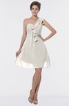 ColsBM Emmy Off White Romantic One Shoulder Sleeveless Backless Ruching Bridesmaid Dresses