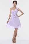ColsBM Emmy Pastel Lilac Romantic One Shoulder Sleeveless Backless Ruching Bridesmaid Dresses