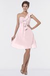 ColsBM Emmy Petal Pink Romantic One Shoulder Sleeveless Backless Ruching Bridesmaid Dresses
