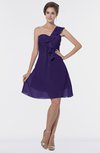 ColsBM Emmy Royal Purple Romantic One Shoulder Sleeveless Backless Ruching Bridesmaid Dresses