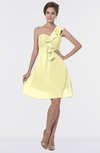 ColsBM Emmy Wax Yellow Romantic One Shoulder Sleeveless Backless Ruching Bridesmaid Dresses