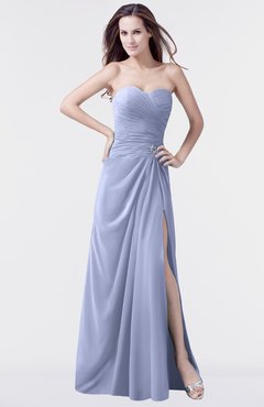 ColsBM Mary Blue Heron Elegant A-line Sweetheart Sleeveless Floor Length Pleated Bridesmaid Dresses