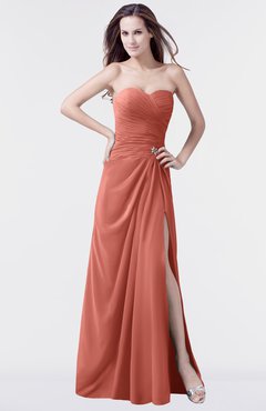ColsBM Mary Crabapple Elegant A-line Sweetheart Sleeveless Floor Length Pleated Bridesmaid Dresses