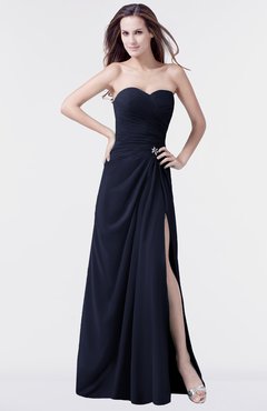 ColsBM Mary Dark Sapphire Elegant A-line Sweetheart Sleeveless Floor Length Pleated Bridesmaid Dresses