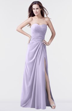 ColsBM Mary Light Purple Elegant A-line Sweetheart Sleeveless Floor Length Pleated Bridesmaid Dresses