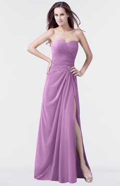 ColsBM Mary Orchid Elegant A-line Sweetheart Sleeveless Floor Length Pleated Bridesmaid Dresses