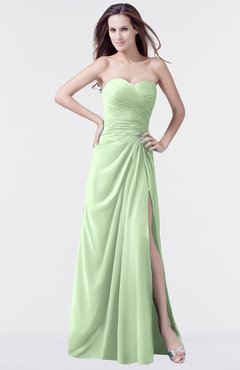 ColsBM Mary Pale Green Elegant A-line Sweetheart Sleeveless Floor Length Pleated Bridesmaid Dresses