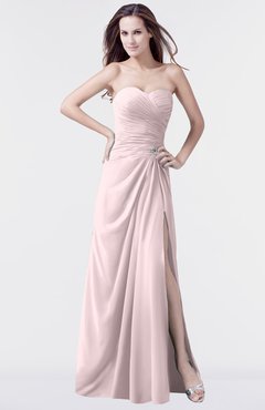 ColsBM Mary Petal Pink Elegant A-line Sweetheart Sleeveless Floor Length Pleated Bridesmaid Dresses