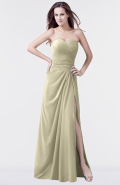 ColsBM Mary Putty Elegant A-line Sweetheart Sleeveless Floor Length Pleated Bridesmaid Dresses