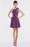ColsBM Kailani Argyle Purple Cute A-line Asymmetric Neckline Half Backless Short Ruching Bridesmaid Dresses