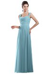 ColsBM Alena Aqua Simple A-line Sleeveless Chiffon Floor Length Pleated Evening Dresses