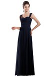 ColsBM Alena Dark Sapphire Simple A-line Sleeveless Chiffon Floor Length Pleated Evening Dresses