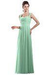 ColsBM Alena Honeydew Simple A-line Sleeveless Chiffon Floor Length Pleated Evening Dresses
