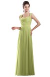 ColsBM Alena Lime Green Simple A-line Sleeveless Chiffon Floor Length Pleated Evening Dresses
