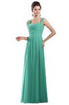 ColsBM Alena Mint Green Simple A-line Sleeveless Chiffon Floor Length Pleated Evening Dresses