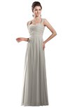 ColsBM Alena Off White Simple A-line Sleeveless Chiffon Floor Length Pleated Evening Dresses