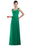 ColsBM Alena Pepper Green Simple A-line Sleeveless Chiffon Floor Length Pleated Evening Dresses