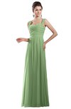 ColsBM Alena Sage Green Simple A-line Sleeveless Chiffon Floor Length Pleated Evening Dresses