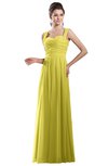 ColsBM Alena Yellow Iris Simple A-line Sleeveless Chiffon Floor Length Pleated Evening Dresses