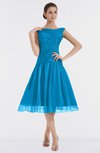 ColsBM Alissa Cornflower Blue Cute A-line Sleeveless Knee Length Ruching Bridesmaid Dresses