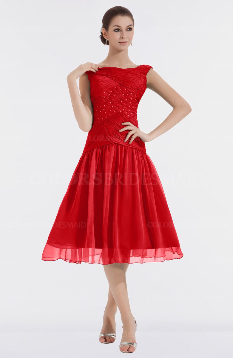 scarlet bridesmaid dresses