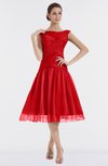 ColsBM Alissa Flame Scarlet Cute A-line Sleeveless Knee Length Ruching Bridesmaid Dresses