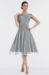 ColsBM Alissa Frost Grey Cute A-line Sleeveless Knee Length Ruching Bridesmaid Dresses