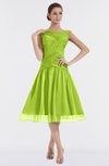 ColsBM Alissa Green Glow Cute A-line Sleeveless Knee Length Ruching Bridesmaid Dresses
