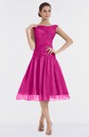 ColsBM Alissa Hot Pink Cute A-line Sleeveless Knee Length Ruching Bridesmaid Dresses