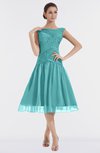 ColsBM Alissa Lake Blue Cute A-line Sleeveless Knee Length Ruching Bridesmaid Dresses