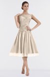 ColsBM Alissa Pastel Rose Tan Cute A-line Sleeveless Knee Length Ruching Bridesmaid Dresses