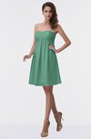 ColsBM Aviana Beryl Green Elegant A-line Sleeveless Chiffon Pleated Party Dresses