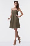 ColsBM Aviana Carafe Brown Elegant A-line Sleeveless Chiffon Pleated Party Dresses