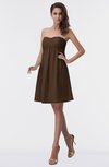 ColsBM Aviana Chocolate Brown Elegant A-line Sleeveless Chiffon Pleated Party Dresses