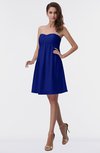 ColsBM Aviana Electric Blue Elegant A-line Sleeveless Chiffon Pleated Party Dresses