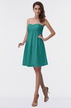 ColsBM Aviana Emerald Green Elegant A-line Sleeveless Chiffon Pleated Party Dresses