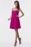 ColsBM Aviana Hot Pink Elegant A-line Sleeveless Chiffon Pleated Party Dresses