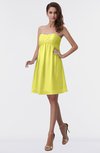 ColsBM Aviana Pale Yellow Elegant A-line Sleeveless Chiffon Pleated Party Dresses