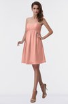 ColsBM Aviana Peach Elegant A-line Sleeveless Chiffon Pleated Party Dresses